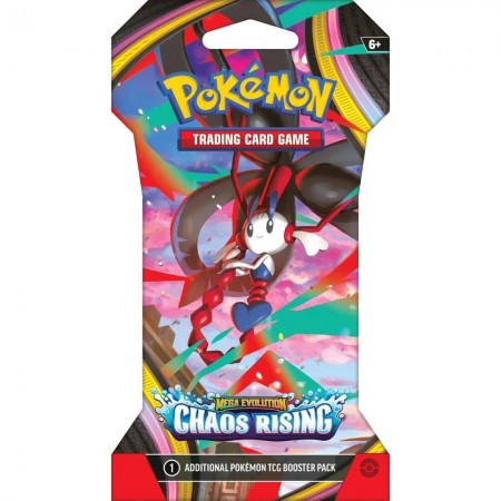 Pokemon Mega Evolution: Chaos Rising Sleeved Booster kortų papildymo pakuotė 1 vnt.
